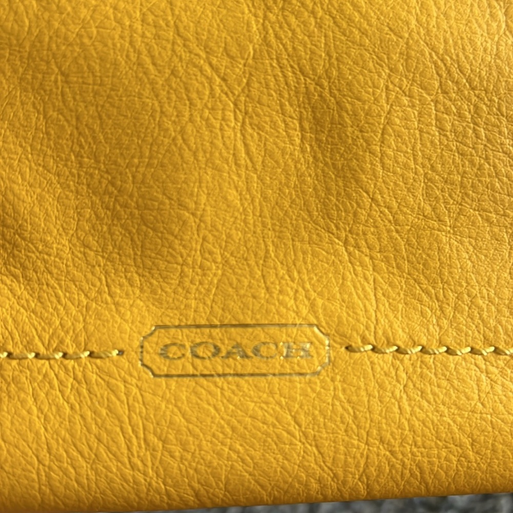 Coach Yellow Leather Clutch Wristlet - Picture 5 of 13
